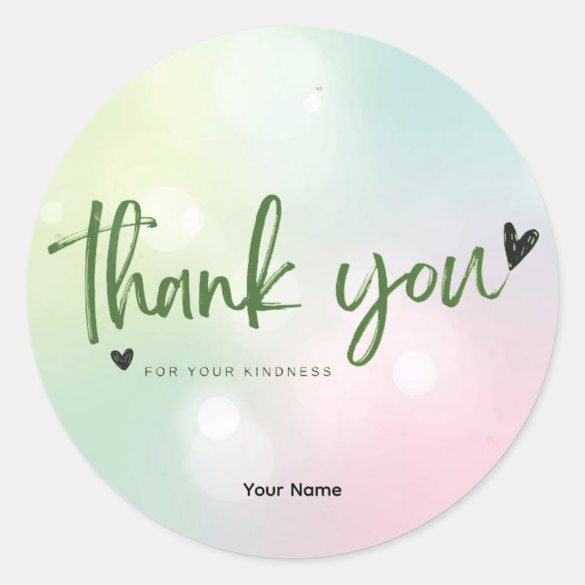 Sticker Rond Merci (Devant)