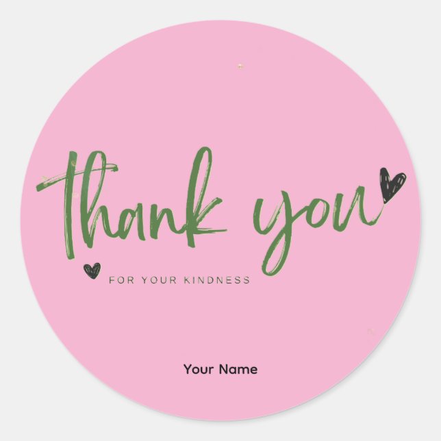 Sticker Rond Merci (Devant)