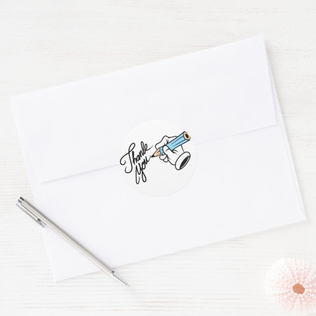 Sticker Rond Merci  (Enveloppe)