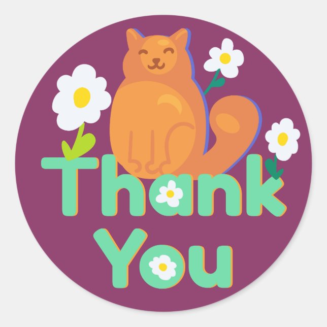 Sticker Rond Merci (Devant)