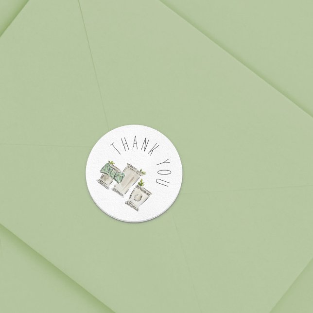 Sticker Rond Merci à la menthe (Créateur téléchargé)