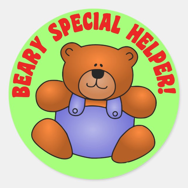 Sticker Rond Merci à un volontaire d'aide très spécial (Devant)