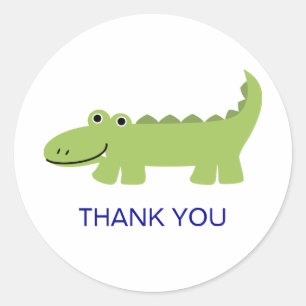 Sticker Rond Merci Alligator