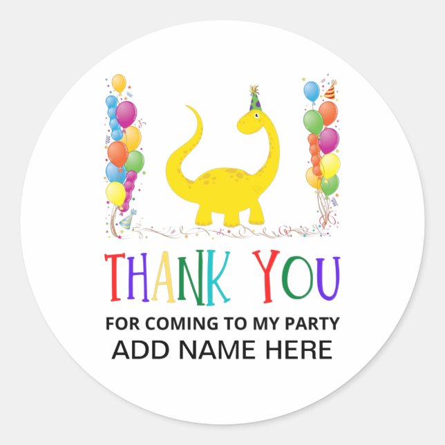 Sticker Rond Merci Anniversaire (Devant)