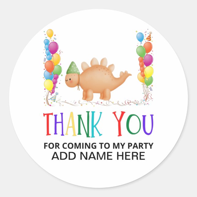 Sticker Rond Merci Anniversaire (Devant)