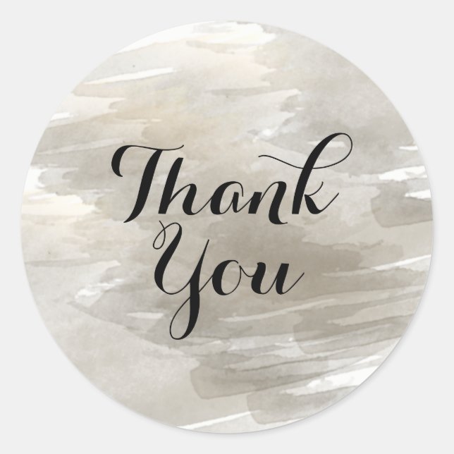 Sticker Rond Merci aquarelle Splatter Abstrait moderne (Devant)