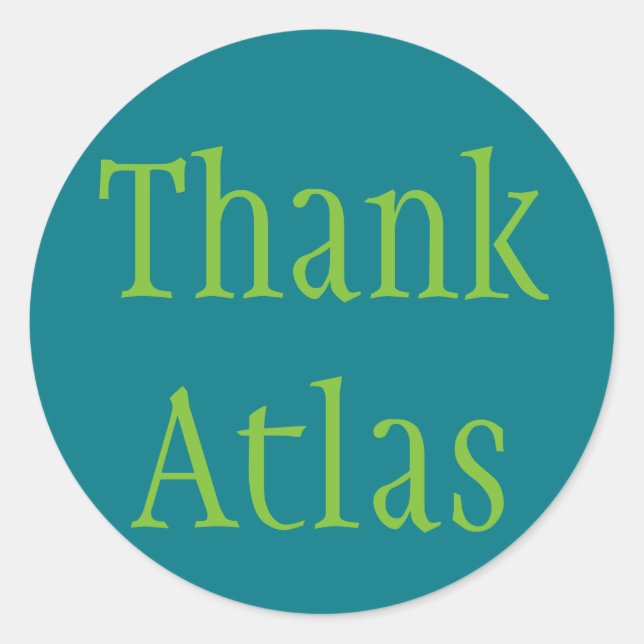 Sticker Rond Merci Atlas (Devant)