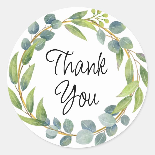 Sticker Rond Merci autocollant, scellés d'enveloppe (Devant)