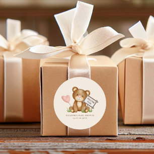 Sticker Rond Merci Baby shower d'attente rapide