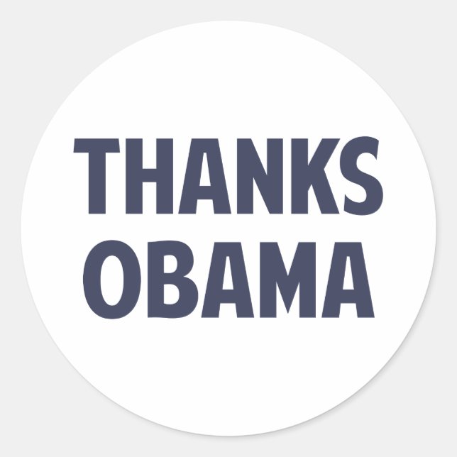 Sticker Rond Merci Barack Obama (Devant)