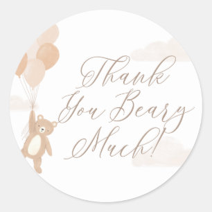 Sticker Rond Merci Béary Baby shower