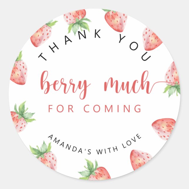 Sticker Rond Merci beaucoup  (Devant)