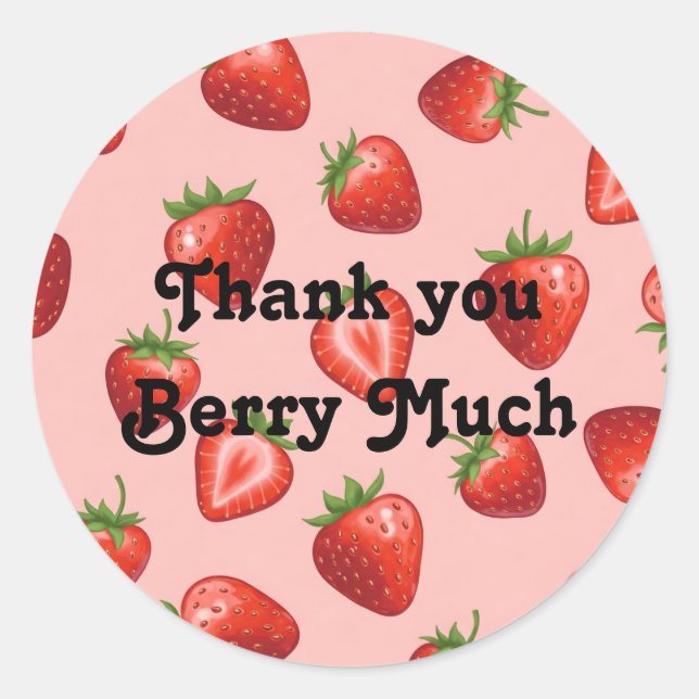 Sticker Rond Merci beaucoup Berry (Devant)