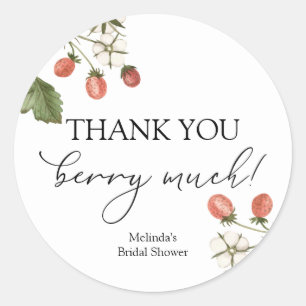 Sticker Rond Merci beaucoup Berry