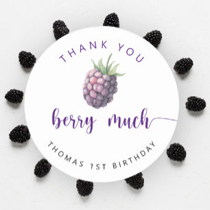 Sticker Rond Merci beaucoup pour la fête d'anniversaire à la mû