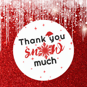 Sticker Rond Merci beaucoup pour les affaires de Noël Autocolla