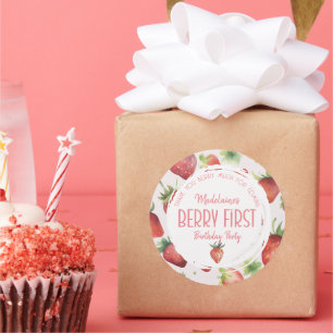 Sticker Rond Merci Berry Beaucoup 1er Berry Premier Anniversair