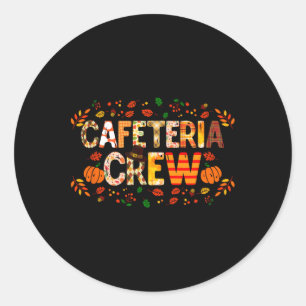 Sticker Rond Merci Cafétéria Crew Automne Citrouille Merci