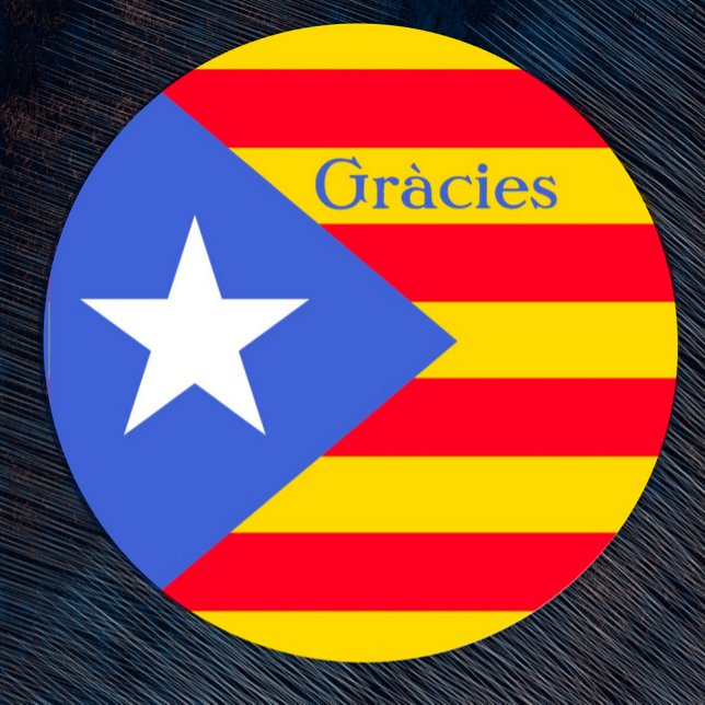 Sticker Rond Merci catalan (Créateur téléchargé)
