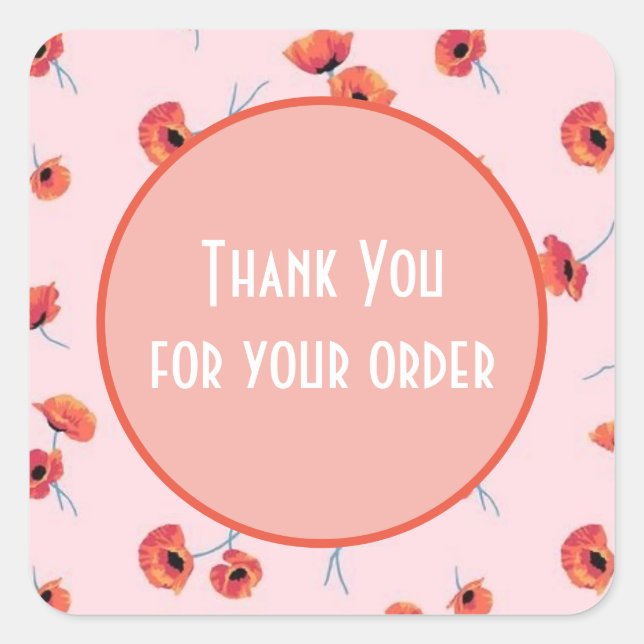 Sticker rond Merci classique (Devant)