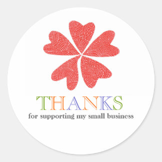 Sticker Rond Merci Client Pour Petites Entreprises
