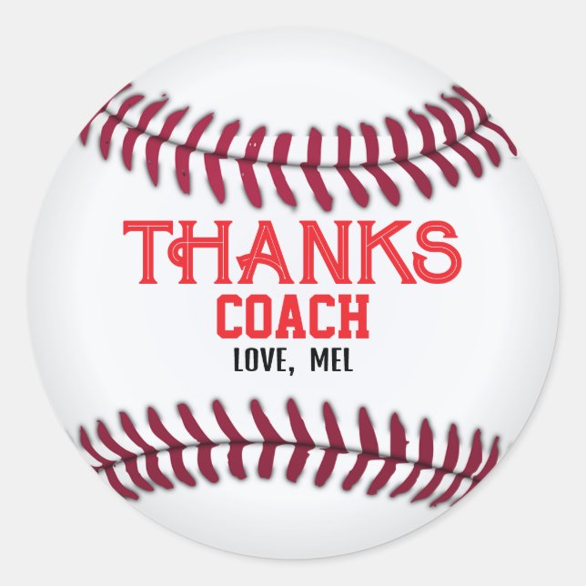 Sticker Rond Merci Coach de (Devant)