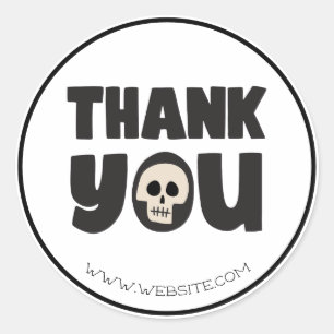 Sticker Rond Merci d'affaires Halloween customisé