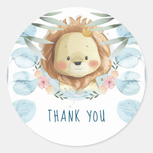 Sticker Rond Merci d'anniversaire du lion