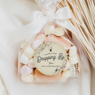 Sticker Rond Merci D'Avoir Laissé Par Halloween Party Favor