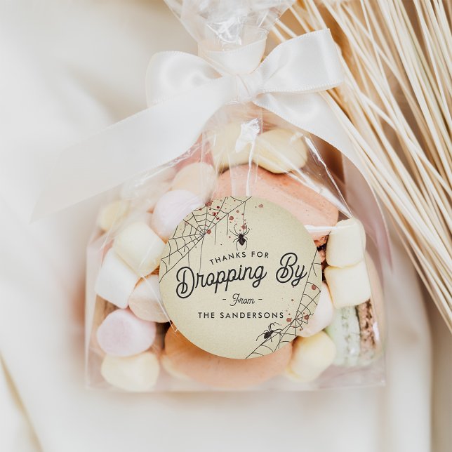 Sticker Rond Merci D'Avoir Laissé Par Halloween Party Favor (Créateur téléchargé)