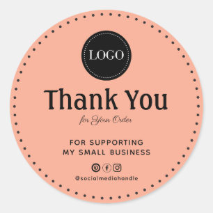 Sticker Rond Merci d'avoir soutenu ma petite entreprise