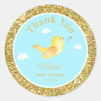 *~* Merci de Baby shower du ciel jaune Birdie Sky 