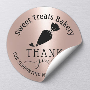 Sticker Rond Merci De Boulangerie Cupcake Pour Votre Commande R