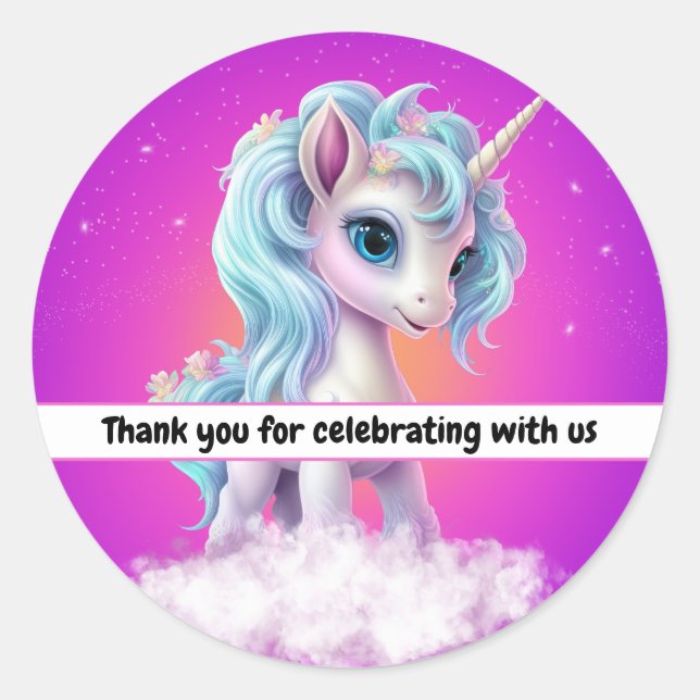 Sticker Rond Merci de célébrer avec nous (Devant)