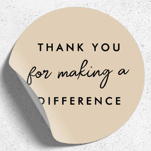 Sticker Rond Merci de faire une différence