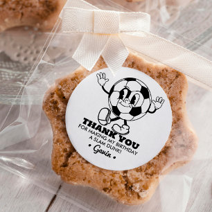 Sticker Rond Merci de fête d'anniversaire Retro personnalisé