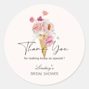 Sticker Rond Merci de Fête des mariées de glace récupéré