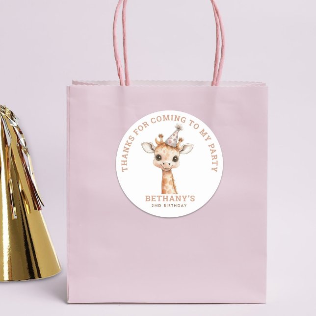 Sticker Rond Merci de la fête Anniversaire de enfant de la Gira (Créateur téléchargé)