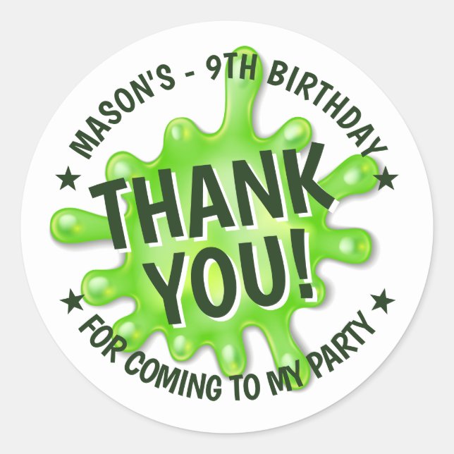 Sticker Rond Merci de la partie mince (Devant)