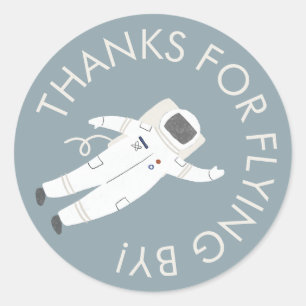 Sticker Rond Merci de l'astronaute de la partie spatiale Favori