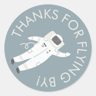 Sticker Rond Merci de l'astronaute de la partie spatiale Favori