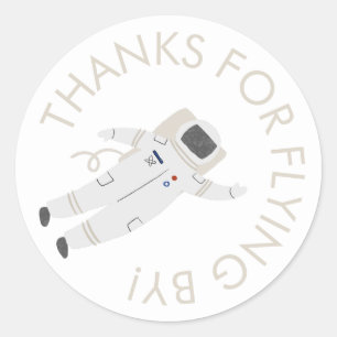 Sticker Rond Merci de l'astronaute de la partie spatiale Favori