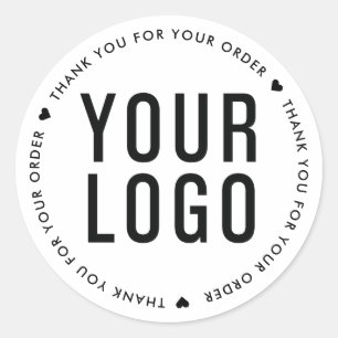 Sticker Rond Merci De Logo D'Entreprise Pour Votre Commande Bla