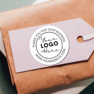 Sticker Rond Merci De Logo Personnalisé Pour Votre Entreprise