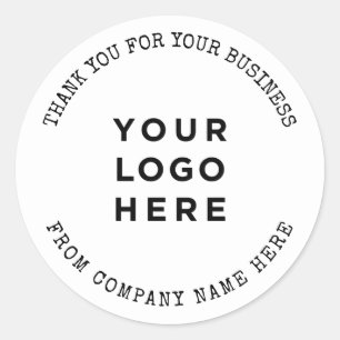 Sticker Rond Merci De Logo Personnalisé Pour Votre Entreprise