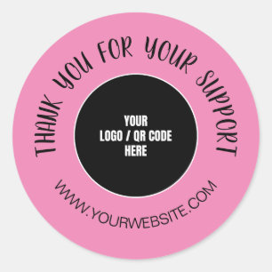 Sticker Rond Merci De Logo Personnalisé Pour Votre Support