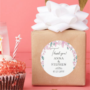 Sticker Rond Merci de Mariage de Charme