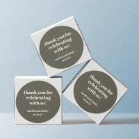Merci de mariage personnalisé Gras Moss Green Retr