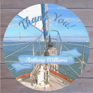 Sticker Rond Merci de navigation de San Francisco 0869