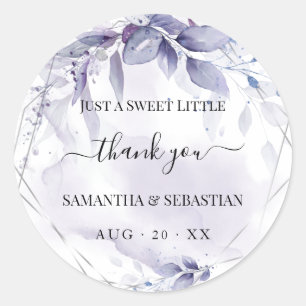 Sticker Rond Merci de prune floral roux